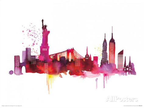473x354 New York Skyline Wallpaper, Watercolor And Watercolor Art