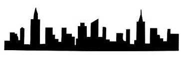 363x124 New York City Skyline Outline Cliparts