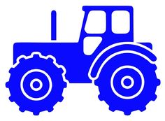 236x173 Light Blue Tractor Silhouette Clipart