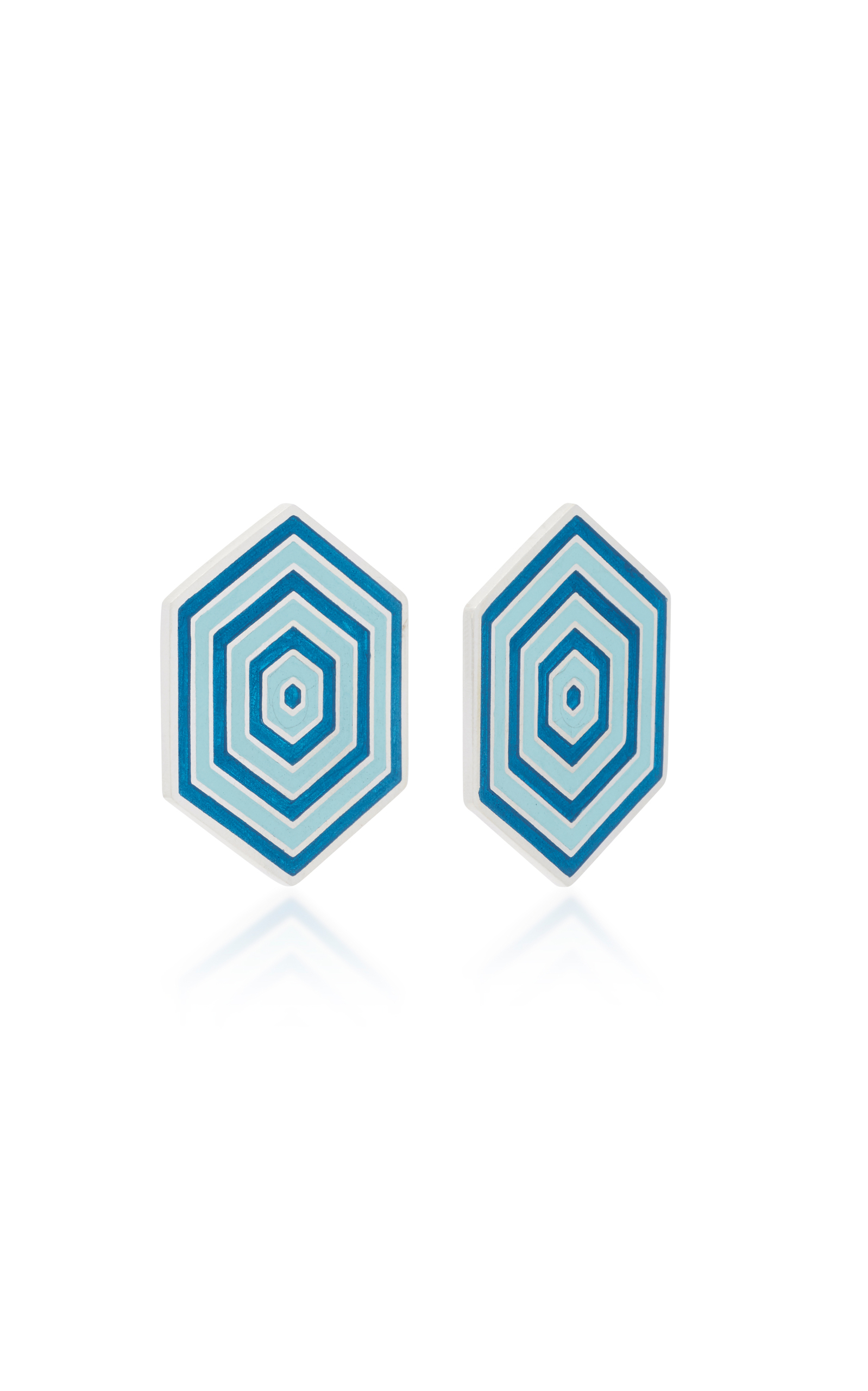 1598x2560 M'O Exclusive Enamel Hexagon Earrings By Silhouette Moda Operandi