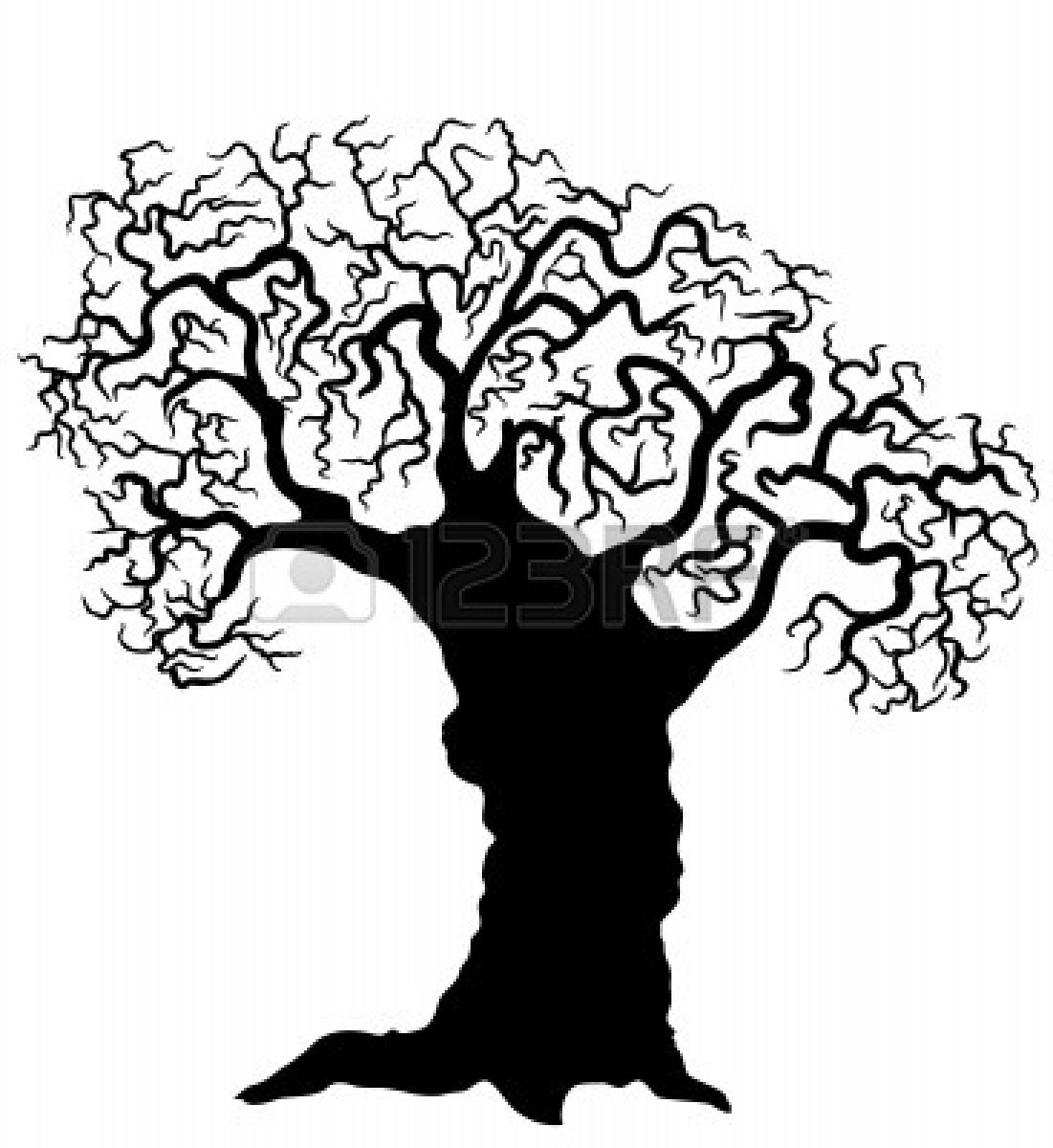 1101x1200 Tree.vector Black Silhouette Clipart Panda