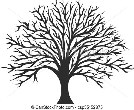 450x367 Object Oak Tree Silhouette, Vector Vectors Illustration