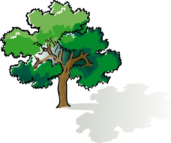600x503 Colored Oak Tree Free Vector In Open Office Drawing Svg ( Svg