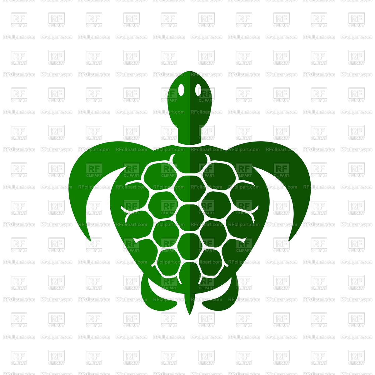 1200x1200 Ocean Turtle Icon Isolated On White Background Royalty Free Vector