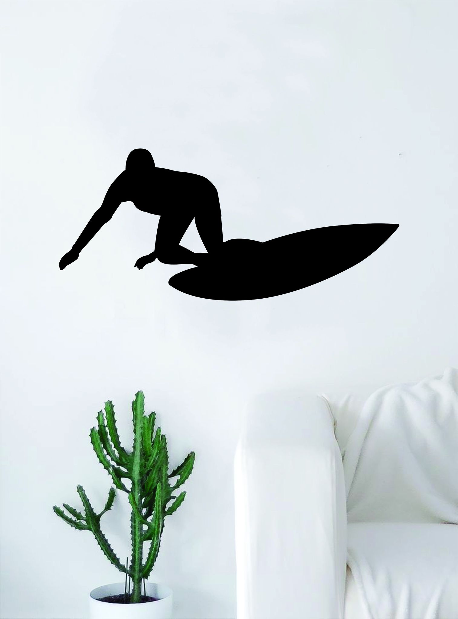 1514x2048 Surfer Silhouette Quote Wall Decal Sticker Bedroom Living Room Art