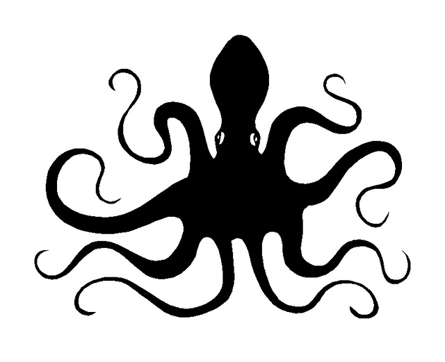 640x521 Octopus Silhouette