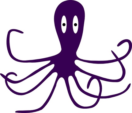 431x368 Octopus Silhouette Vector Art Free Vector Download (215,348 Free