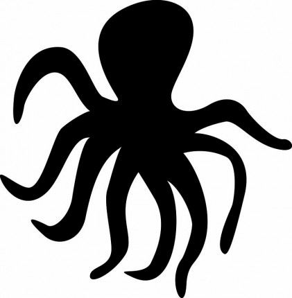 421x430 Octopus Stencil Sewing Stenciling, Silhouettes