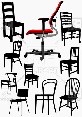 282x400 Collection Of Home And Office Wooden Chair Silhouettes Royalty