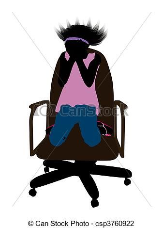 337x470 Female Teen Sitting In A Chair Silhouette The Chair Series
