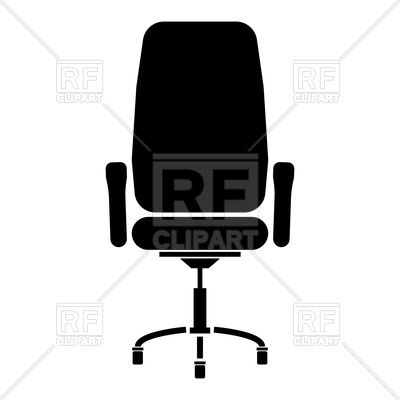 400x400 Office Chair Silhouette Royalty Free Vector Clip Art Image