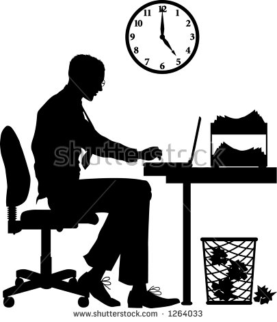 405x470 Office Clipart Silhouette