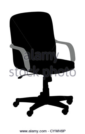 300x470 Silhouette Chair Office Style Object Design Stock Vector Art