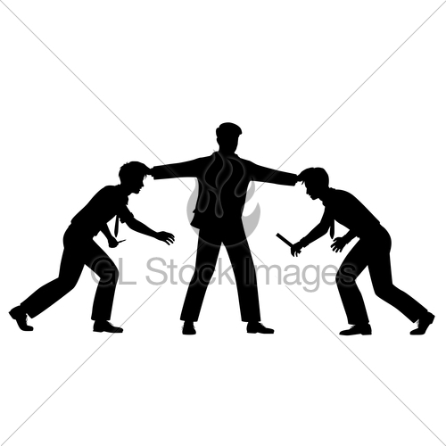 500x500 Office Conflict Silhouette Gl Stock Images