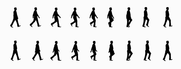 627x240 Search Photos Walk, Cycle, Animation, Sprite, People, Silhouette