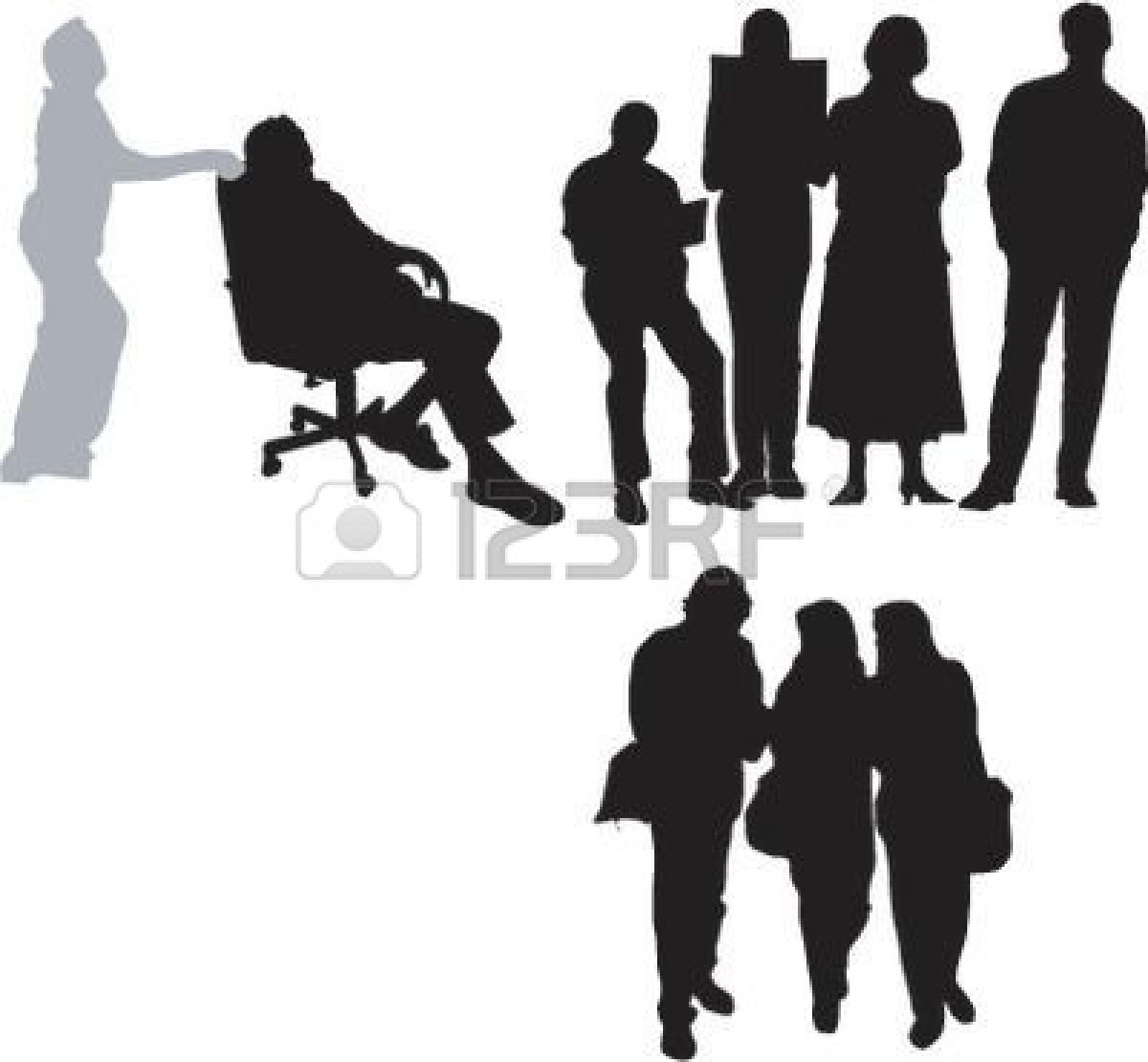 1200x1110 Siluette People Office Staff Clipart Panda