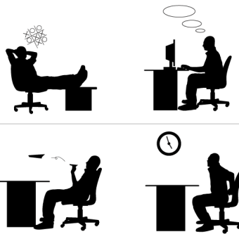 340x340 Business People Silhouettes World Map Free Vector 123freevectors