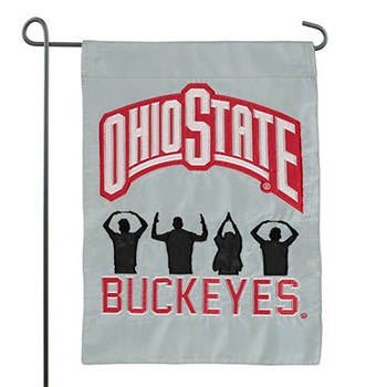 350x350 Ohio State University O H I O People Silhouette Garden Flag
