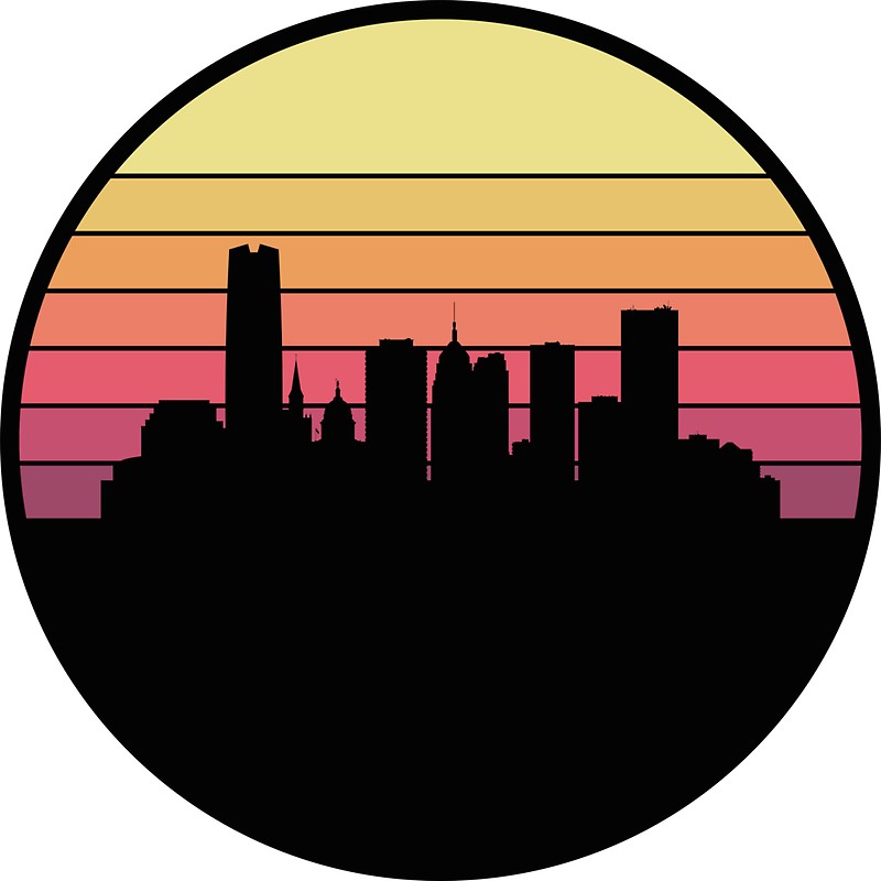 800x800 Oklahoma City Skyline Stickers By Sven Horn Redbubble