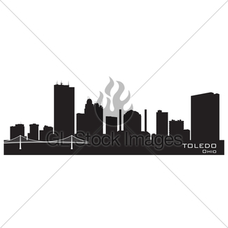 325x325 Cleveland, Ohio Skyline. Detailed Vector Silhouette Gl Stock Images