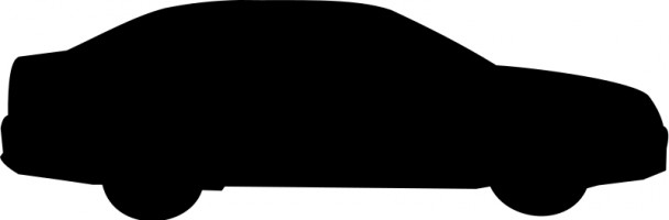 608x200 Car Silhouette Clipart