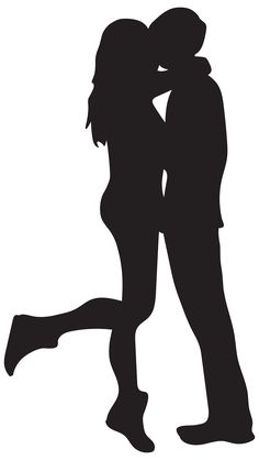 236x418 Cute Couple Silhouettes Clip Art Image Valentines Day