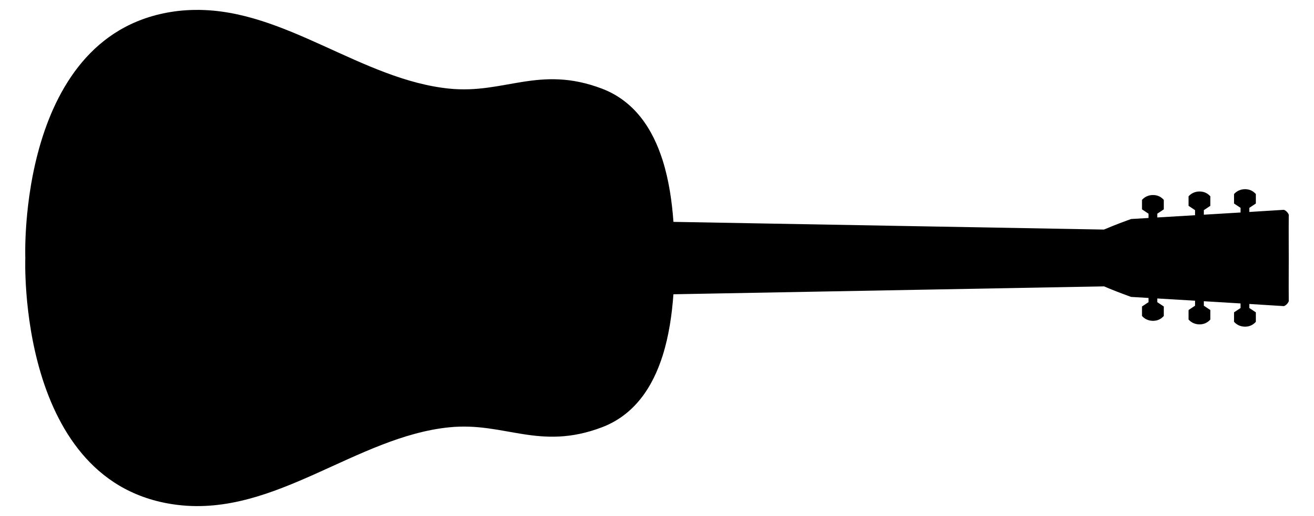 2662x1045 Old Fashioned Guitar Silhouette Clipart