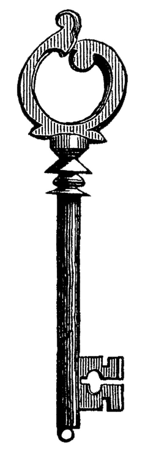 483x1500 Old Fashioned Key Clipart Collection