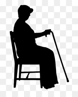 260x320 Crutches Old Lady Sitting On A Chair Png Download