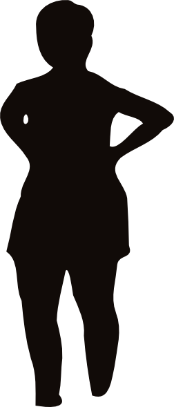 252x589 Woman Silhouette Hands In Waist Clip Art