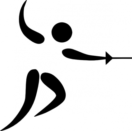 425x421 Olympic Sports Fencing Pictogram Clip Art Vector, Free Vector