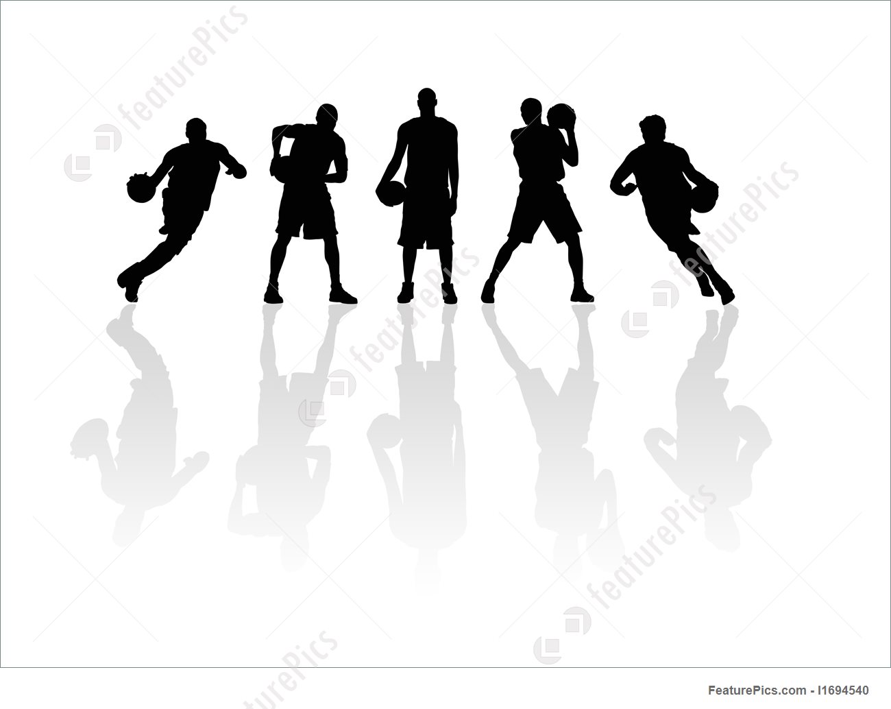 1300x1034 Basketball Silhouette Illustration