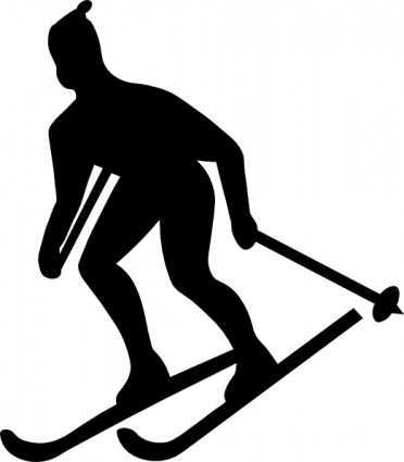 372x425 Skier Silhouette Clip Art Clipart Panda