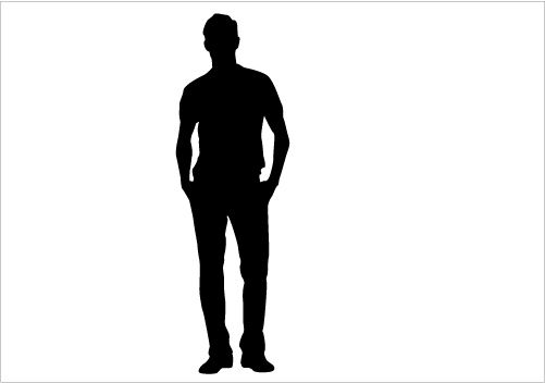 501x352 Standing Man Silhouette Graphics Silhouette Graphics