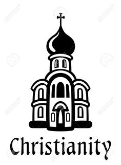 236x321 Black And White Parish Church Illustration With The Silhouette