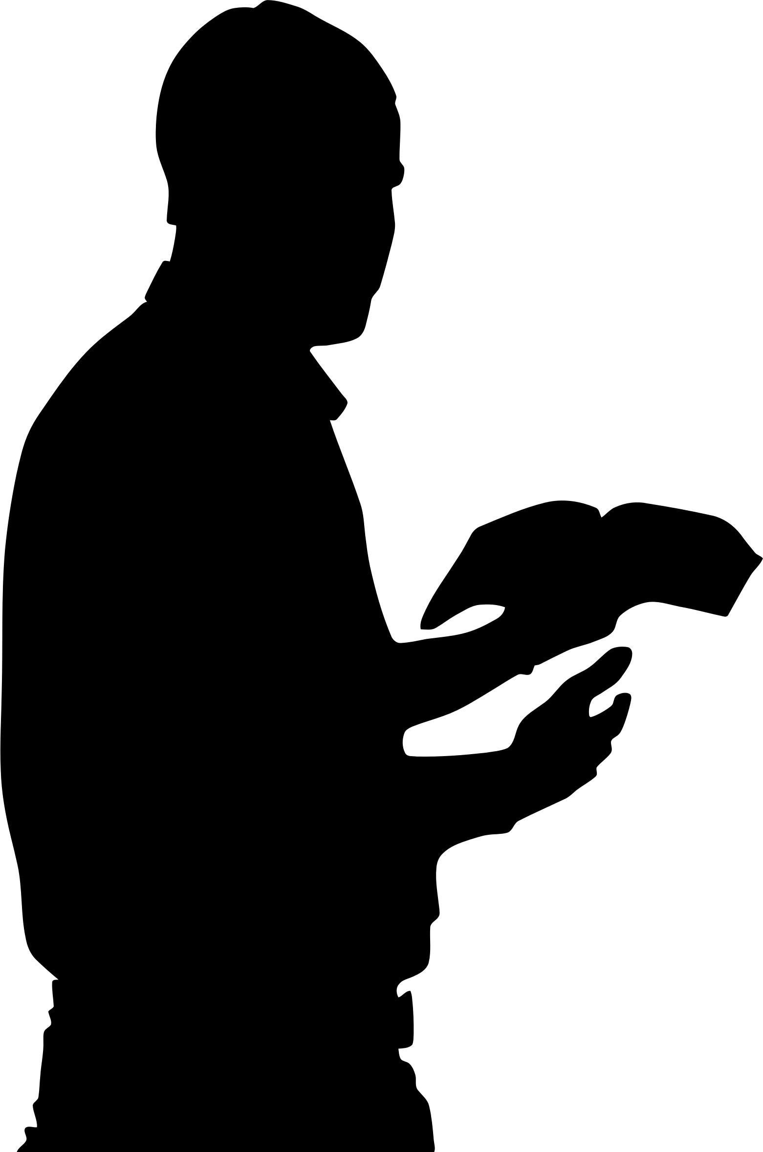 1561x2357 Man With Bible In Hand Silhouette Icons Png