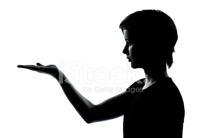 660x440 One Young Teenager Boy Or Girl Silhouette Empty Hands Open Stock