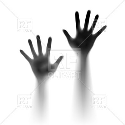 400x400 Two Open Hands In The Mist Royalty Free Vector Clip Art Image