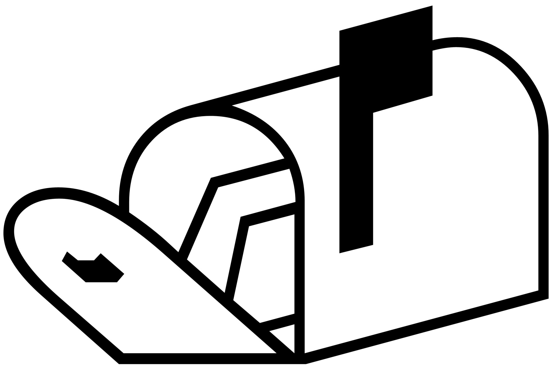 1920x1280 Open Mailbox Silhouette Free Stock Photo