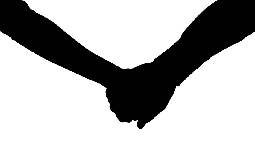 852x480 Holding Hands Silhouette