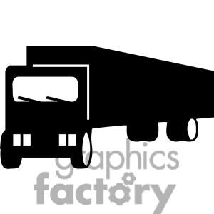 300x300 Semi Truck Silhouette Cliparts