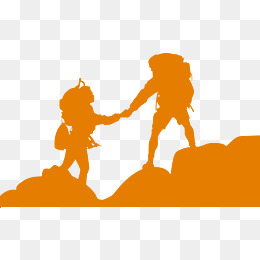 260x260 Vector Climber Silhouettes, Orange, Silhouette Creative, Climb Png