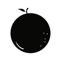 200x200 Fruit Fruits Line Art Healthy Silhouette Silhouettes Orange