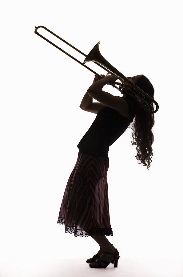 595x900 Female Trombone Silhouette