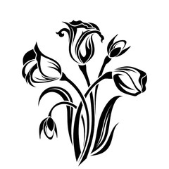 Orchid Silhouette Vector Free at GetDrawings | Free download