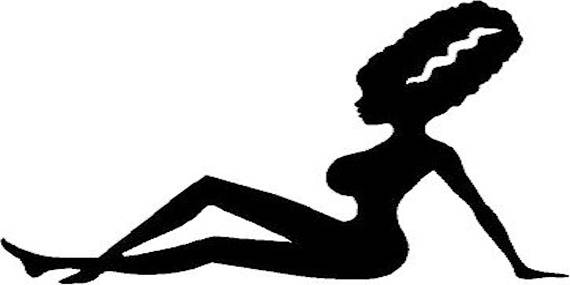 570x285 Bride Of Frankenstein Mudflap Girl Vinyl Sticker