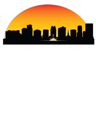 190x228 Sunset Skyline Silhouette Of Orlando Fl By Awesome Shirts