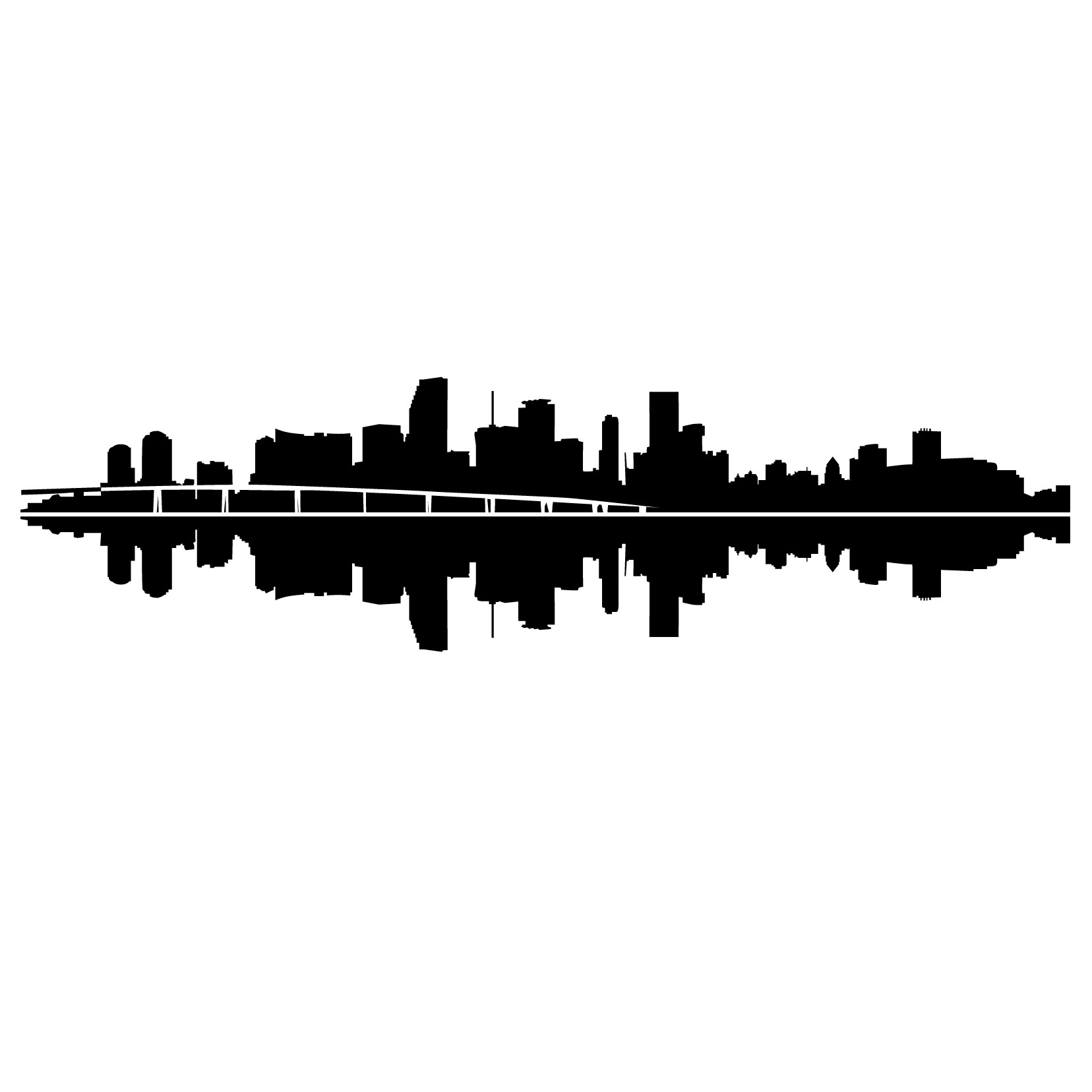 1656x1656 Miami Skyline Silhouette Tattoos Miami Skyline
