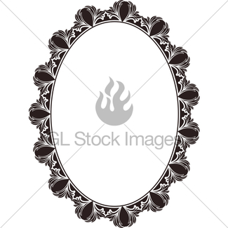 325x325 Ornate Oval Border Gl Stock Images