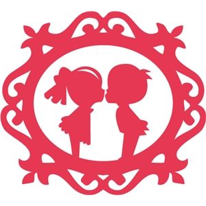 300x300 Silhouette Design Store Ornate Frame Cute Kiss Scan N Cut